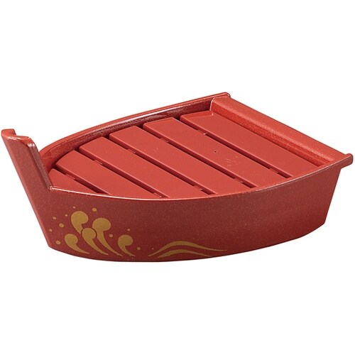 越前舟 朱金パール波糸尻SL目皿付 13