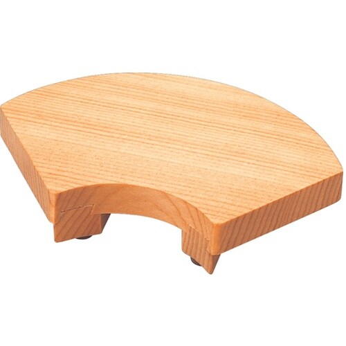 木製回転寿司皿用扇面付台(スベリ止付)