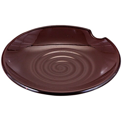 丸箸置付醤油皿 新溜裏塗無 600023