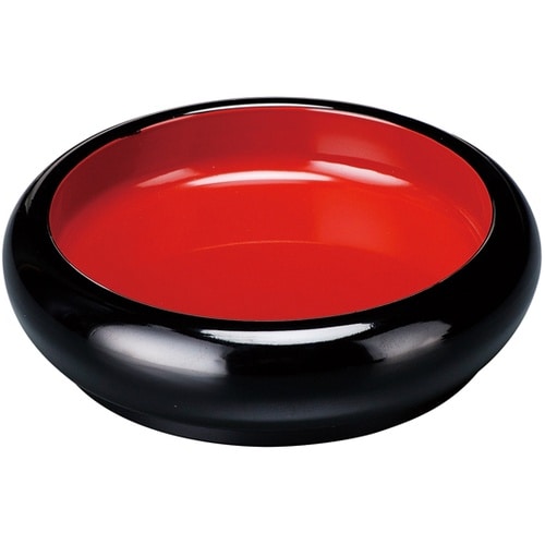 DXタイコ醤油皿 黒内朱 1300024