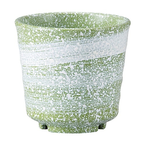 TA羽反湯呑 若葉刷毛目タタキ 5026