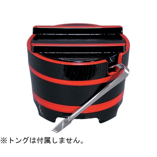 A桶 型ガリ入れ 黒朱ヒモ(大) 151