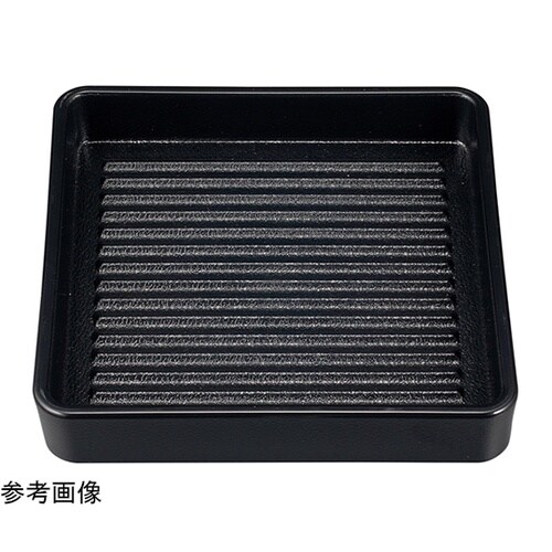 16cm 正角肉皿 黒(塗無) 5425