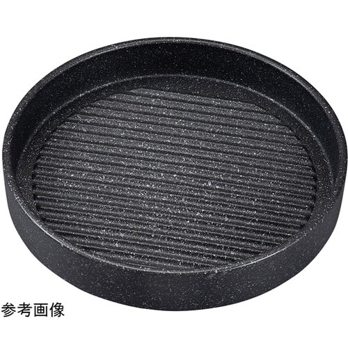 15cm ABSミニ丸型肉皿 黒石目調