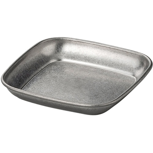 ステン角小皿(スモーク銀) 621638