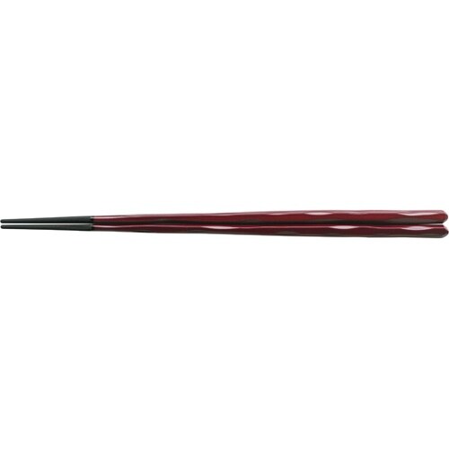 PBT23.5cm 細身六角一刀彫箸 チ