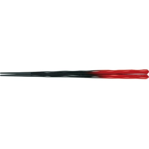 PBT23.5cm 細身六角一刀彫箸 朱