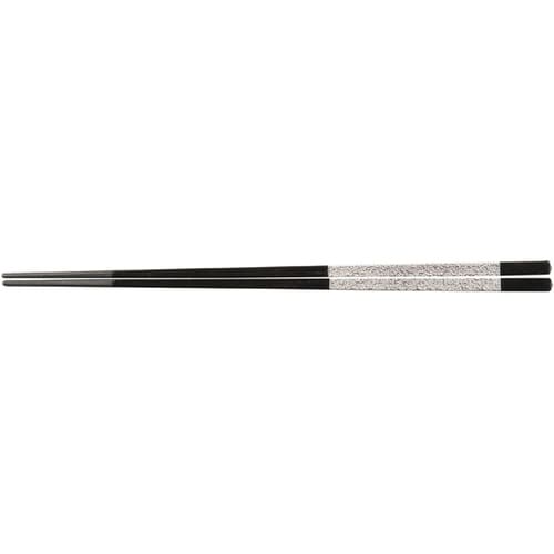 PBT23.7cm 錐頭四角箸 銀盛り帯