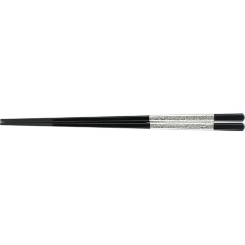 P22.5 糸巻四角箸 黒/銀盛帯 81