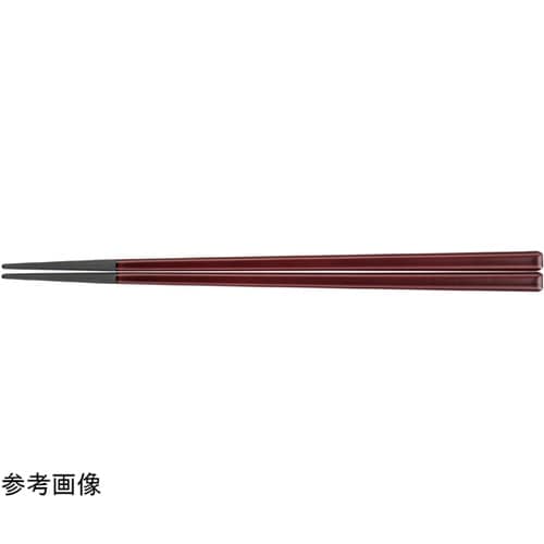 PBT22.5cm 面取角箸 チーク先黒