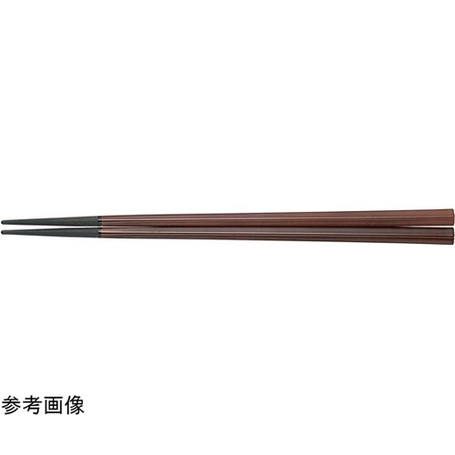 PBT22.5cm 五角箸 チーク先黒
