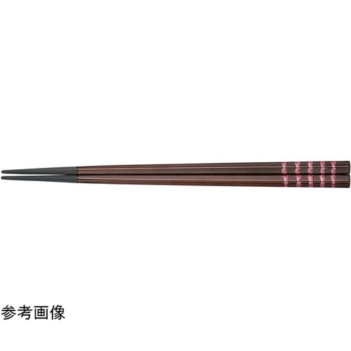PBT22.5cm 五角箸 チーク紅七宝