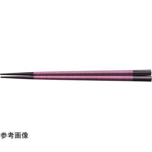 PBT22.7cm 五角箸 千代紙紫豆紋