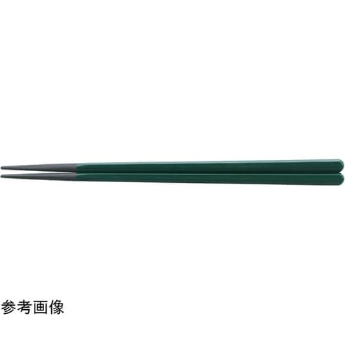 PBT20.5cm 六角木目箸 緑 90
