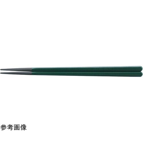 PBT22.0cm 六角木目箸 緑 90