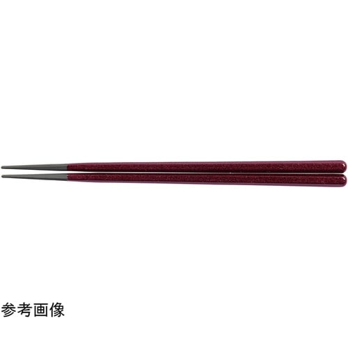 PBT22.0cm 六角木目箸 ワイン輝