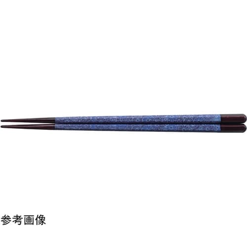 PBT22.2cm 六角木目箸 千代紙青