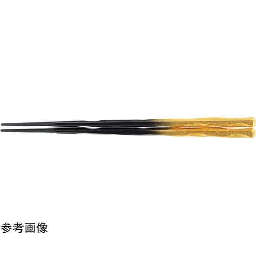 P225 六角一刀彫箸 二色金箔 806