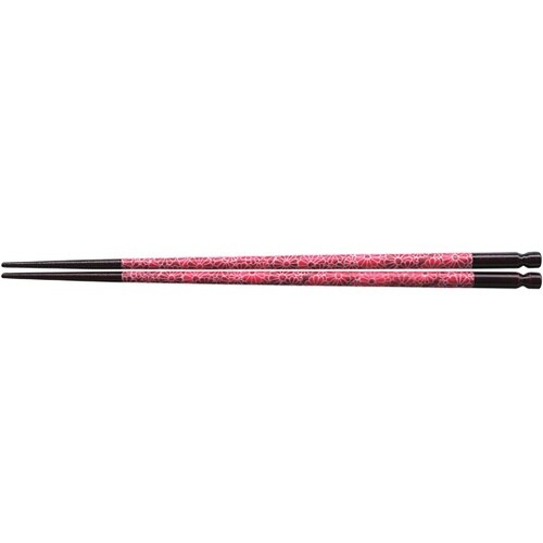 PBT22.5cm 溝彫丸箸 赤菊詰 9