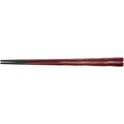 PBT22.8cm 荒彫先太箸 溜 90