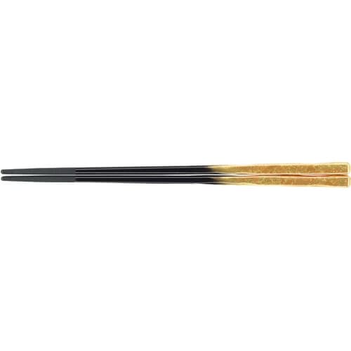 PBT22.8cm 荒彫先太箸 二色金箔