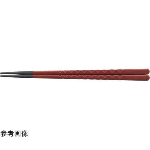 PBT24cm 亀甲箸 朱塗 90031