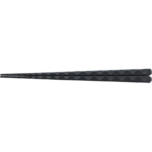 PBT22.5cm 亀甲一刀彫箸 グレー