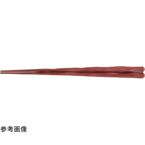 SPS 24cm 六角一刀彫箸 茶OM