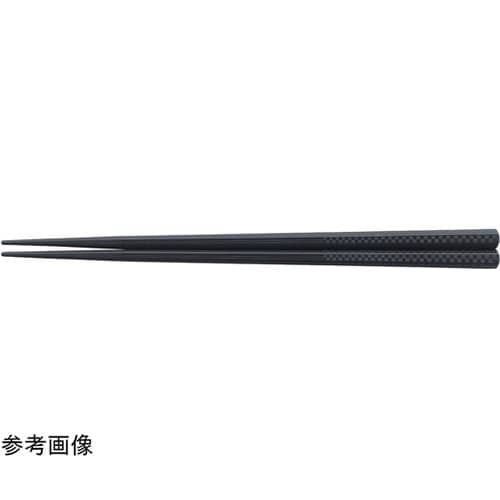 PBT22.5cm チェック六角箸 黒O