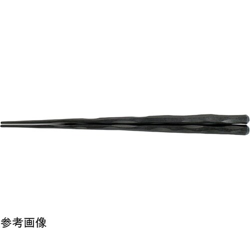 PBT24cm 六角一刀彫箸 黒OM 9