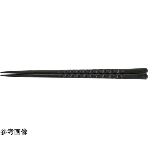 PBT24cm 亀甲箸 黒OM 9003