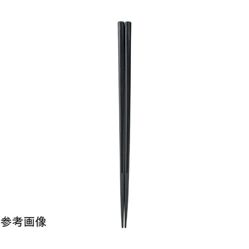 PBT22.5cm 四角無地箸 黒OM