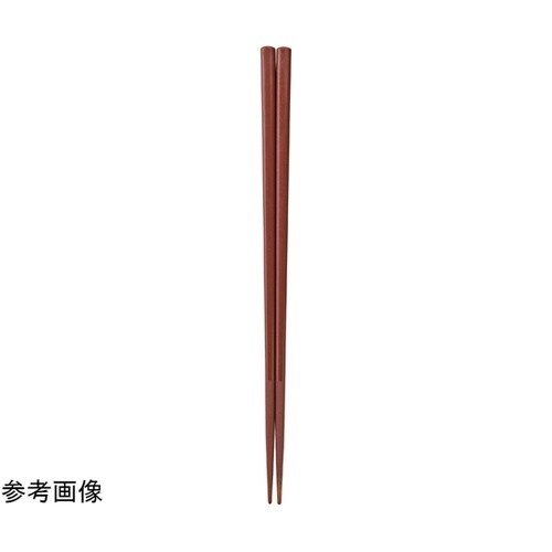 PBT21cm 四角無地箸 茶OM 90