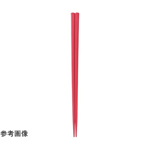 PBT21cm 四角無地箸 朱OM 90