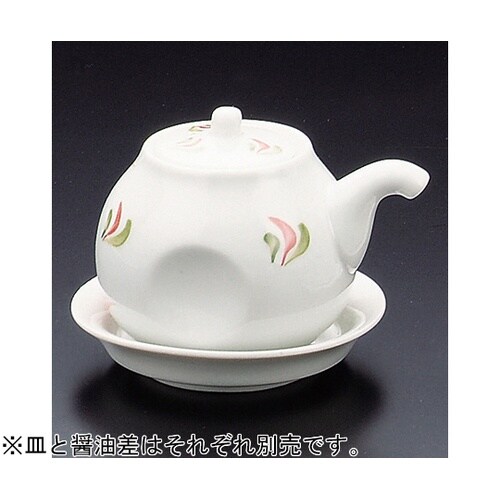 陶)丸醤油差受皿赤絵露草 8050163