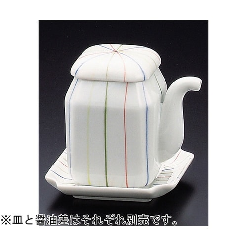 陶)角醤油差受皿三色十草 8050171