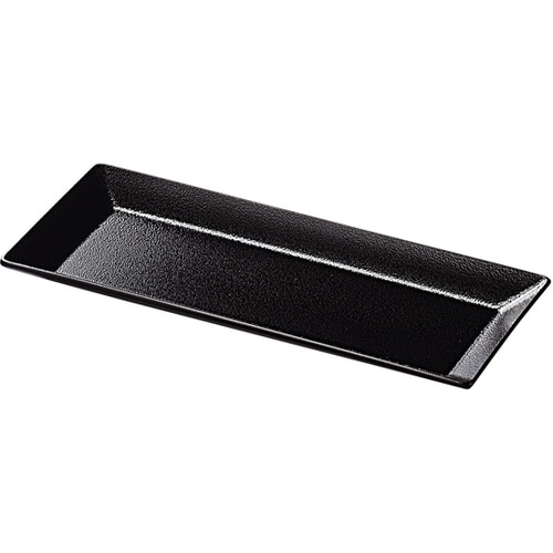 25.5cm 長角カスター盆黒天目 81