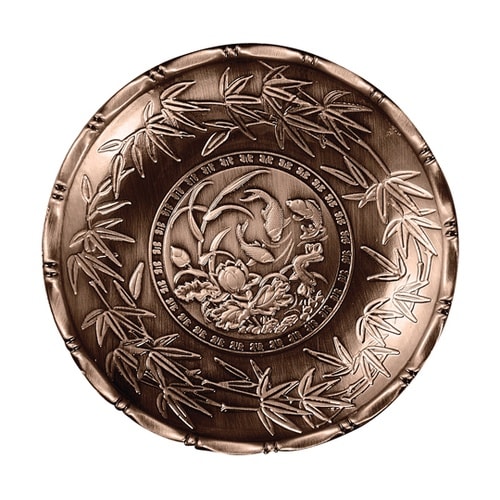 メタルコースター 丸 笹 ブロンズ 80