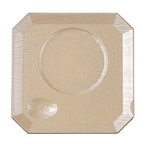 隅切茶碗蒸し台 銀透き/裏黒塗 8060