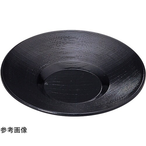 A4寸 千筋茶托 黒塗 75000110