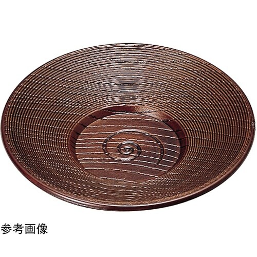 4寸 千筋木目渦茶托 ケヤキ塗 8215