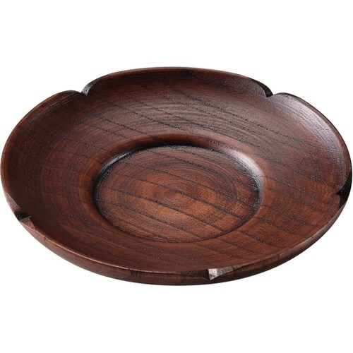 木製梅型茶托 すり漆塗 43010080