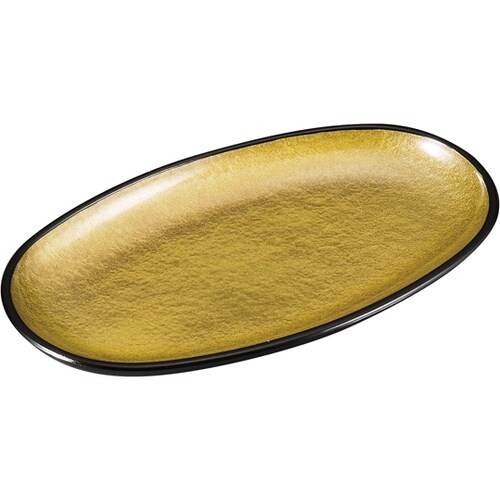 5寸 小判おしぼり受け 金雲流天黒 80