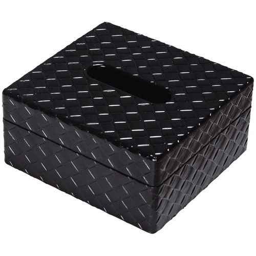 ティッシュBOX(小)艶消ブラックセット