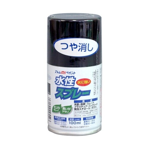 水性スプレー 100mL つや消し黒