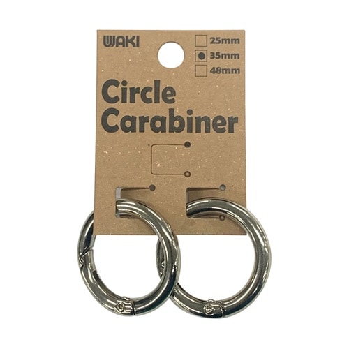 丸型カラビナ 35mm シルバー 1セッ