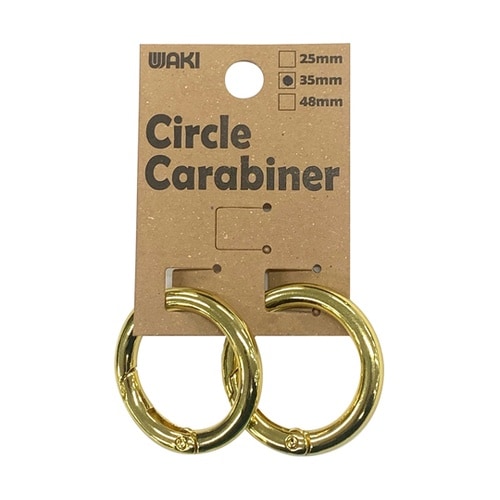 丸型カラビナ 35mm ゴールド 1セッ