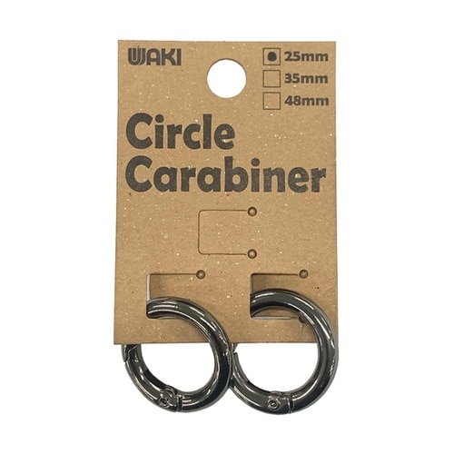 丸型カラビナ 25mm ガンメタ 1セッ