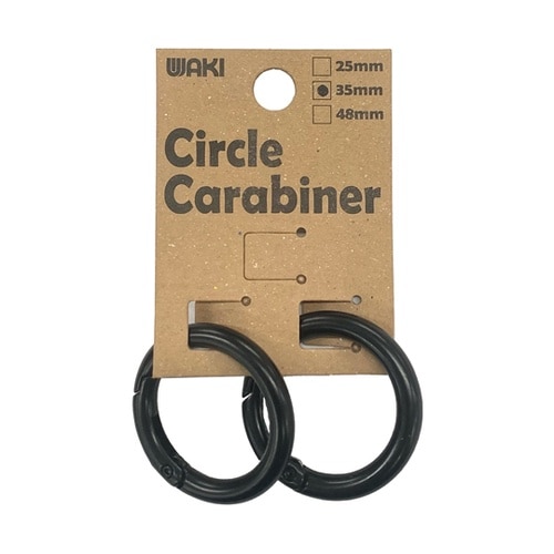 丸型カラビナ 35mm ブラック 1セッ