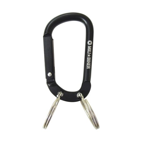 MBミリタリーカラビナ 2キーリング 黒